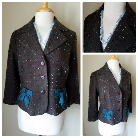 Hi Studio Jonathan Martin Brown Tweed Blazer - Picture 1 of 8